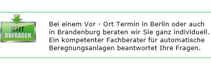 Anfrage-Formular für Gartenberegnungen in Berlin und dem Umland